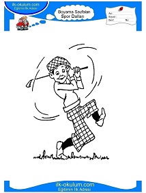 Çocuklar İçin Golf Boyama Sayfaları 